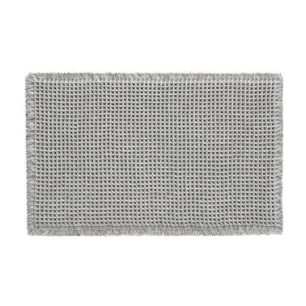 Alfombrilla de baño con diseño de gofres, superabsorbente, antideslizante, lavable a máquina, de secado rápido, para el lado de la bañera, 24 x 36 pulgadas