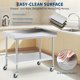 thumbnail image 4 of Yeshouse Mesa de trabajo de acero inoxidable con ruedas, mesa de preparación resistente con protector contra salpicaduras extraíble para un uso comercial versátil, 4 of 7