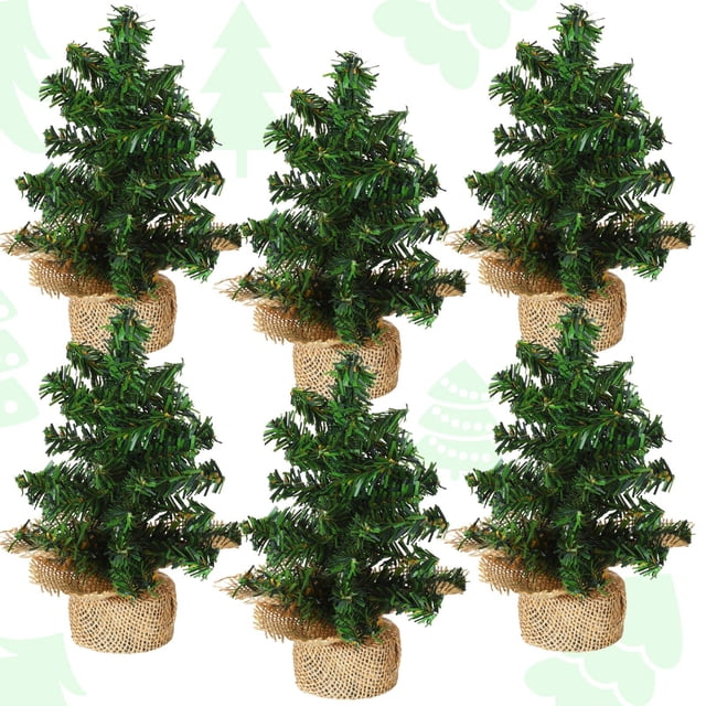 Molinillo de mesa con forma de miniárbol de Navidad artificial, pino de Navidad, 20 cm