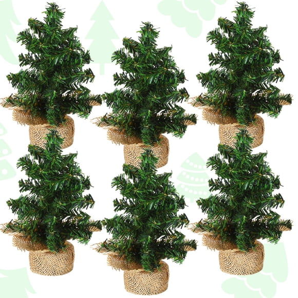 Molinillo de mesa con forma de miniárbol de Navidad artificial, pino de Navidad, 20 cm