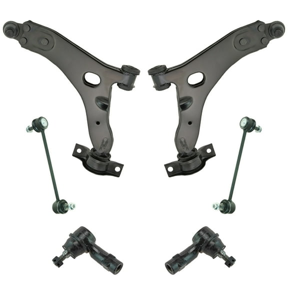 TRQ Front Control Arm Ball Joint Sway Link Tie Rod Suspension Kit for Ford Focus PSA65148