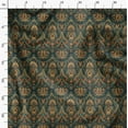thumbnail image 3 of Soimoi Poly Taffeta Green Fabric By the Yard - 56 Inch Wide - Leaves Paisley Patchwork - Nature's Beauty Enhanced with Paisley Patterns and Leaves Printed Fabric, 3 of 6