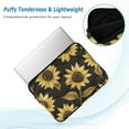 thumbnail image 2 of FORMRS 15-15.6 inch Laptop Sleeve Case Soft Carrying Quilted Computer Bag Cover, Black Sunflower Pattern, 2 of 7