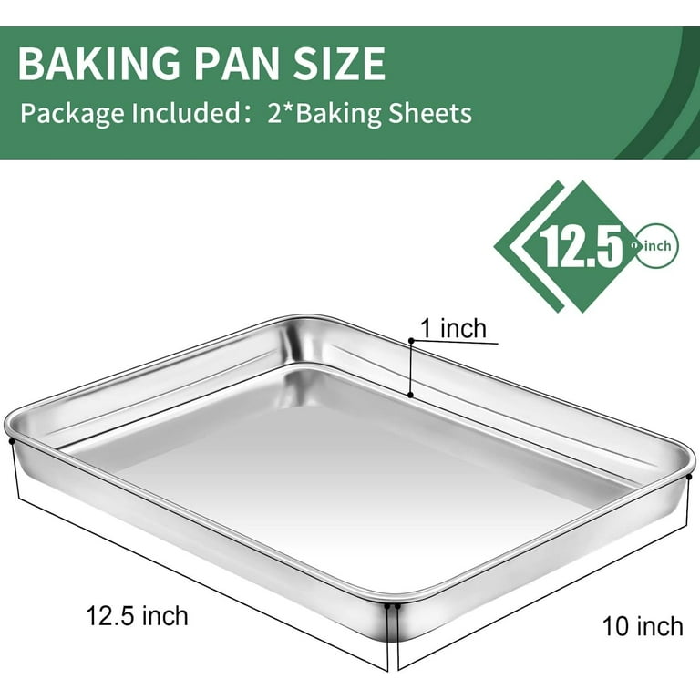 Boxiki Kitchen Nonstick Baking Sheet Pan | 100% Non-Toxic Rimmed Stainless Steel Baking Sheet