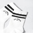 thumbnail image 4 of JUNWELL Toddler Kids Striped & Letter Graphic Crew Socks, 4 of 4