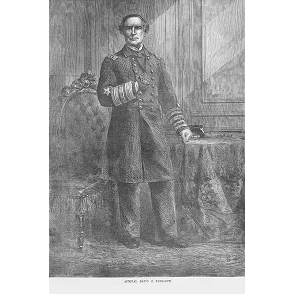 Admiral David G. Farragut-Fine Art Canvas Print (20" x 30")