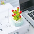 thumbnail image 3 of HUIQIBAO MOC Flor Suculenta Modelo en Maceta Bloque de Construcción DIY Ramo Eterno Escritorio de Casa Planta Decoración Ladrillo Niña Regalo Niños Juguete, 3 of 5