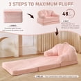 thumbnail image 7 of Pipleo 3-in-1 Folding Sofa Bed, Convertible Floor Lounger & Chair with Back Support, Portable Handle, Comfy Couch for Small Apartment Living Room Bedroom, 7 of 7
