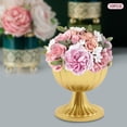 thumbnail image 5 of 10Pcs 3.7" Flower Arrangement Pot Centerpiece, Gold Trumpet Metal Vases Wedding Table Decor, 5 of 17