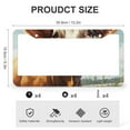 thumbnail image 3 of License Plate Frames Watercolor Paintings Cow Licenses Plates Frames Front Licenses Plate Covers Car Tag Frame 2 PCS Vintage Rustic Farmhouse Countryside Cow Metal License Plate Cover for Men/Women, 3 of 6