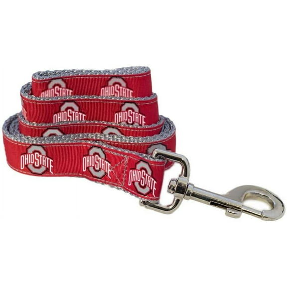 Brand New Ohio Pet Dog Leash(Small), 5/8 inch Wide, 6 Feet Long, Officially Licensed, Official Ohio/State Logo/Red Color