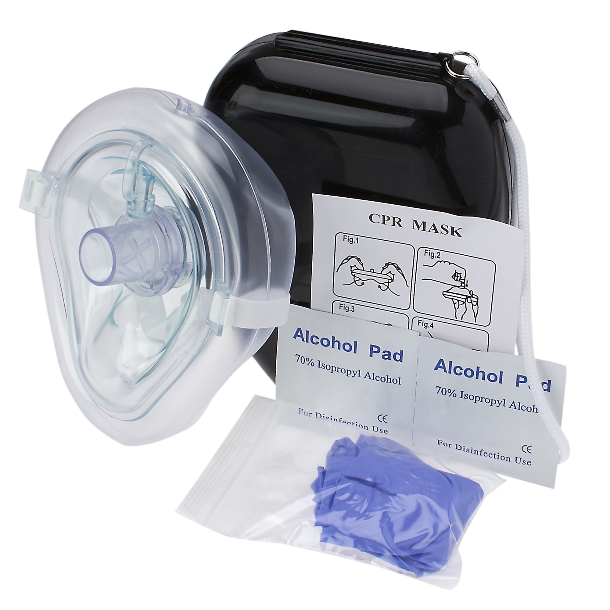 ASA TECHMED CPR Rescue Mask Kit - Adult/Child Pocket Resuscitator, 1 Pack