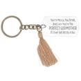 thumbnail image 1 of Inkdotpot Key Chain For Godmother Engraved Acrylic Key Holder Housewarming Gift, 1 of 5