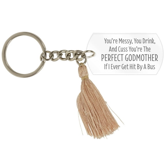 Inkdotpot Key Chain For Godmother Engraved Acrylic Key Holder Housewarming Gift