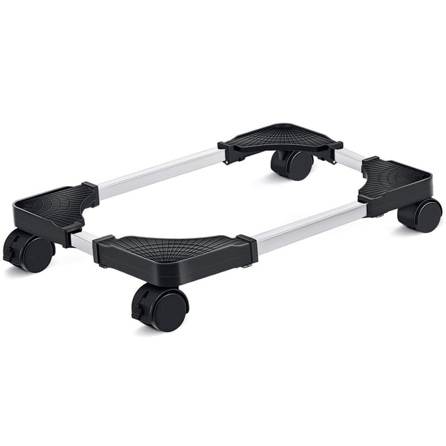Liitrton Mobile CPU Stand Adjustable Computer Tower Stand with 4 Caster Wheels Fits Most PC (Black)