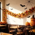 thumbnail image 6 of Artificial Maple Leaf Garland 6.6ft Fall Faux Hanging Decor for Halloween Thanksgiving Home Wall Fireplace Door Indoor Outdoor Autumn Theme Party, 6 of 7