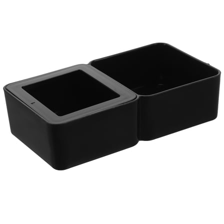 IBASETOY Dual Purpose Black Plastic Reptile Feeder Bowl for Water and Food in Terrariums