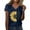 Navy, variant on Sunflower Graphic Plus Size Women's T-Shirt Summer Oversized Casual V-Neck Top for Girls, Yoga Outdoor Travel, Lightweight Breathable Tee, Dark Gray Women Summer T Shirt Plus Size Loose Top Top