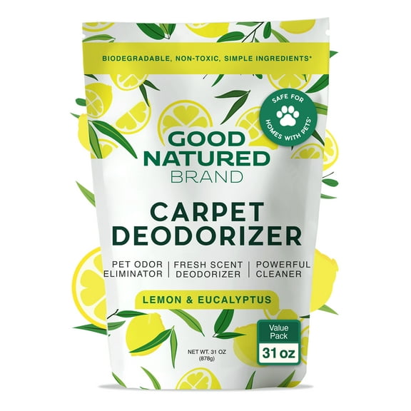 Good Natured Brand Carpet Deodorizer & Odor Neutralizer Powder, Lemon & Eucalyptus, 31 oz