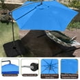 thumbnail image 6 of Pure Garden 10-Foot Offset Patio Umbrella with Crank and Base (Blue), 6 of 8