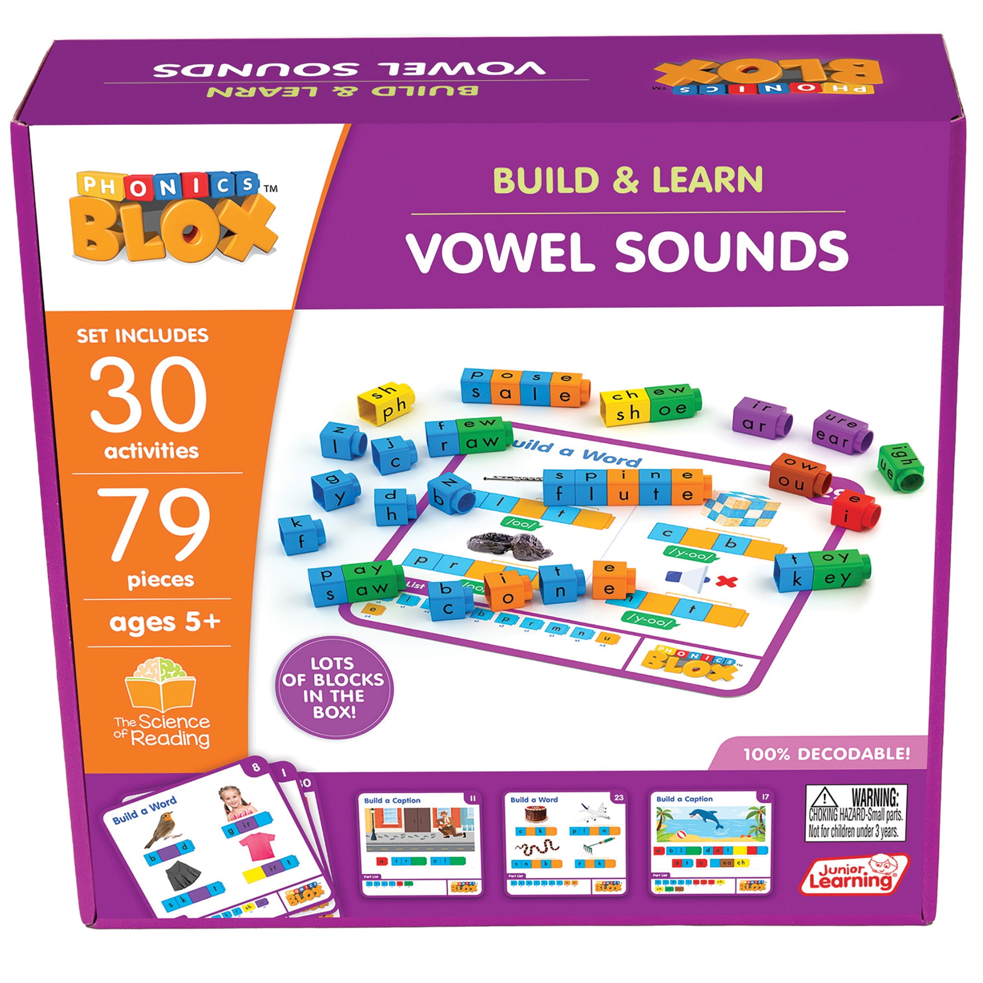 Junior Learning: Rainbow Phonics Blox: CVC Word Building - Phase 2