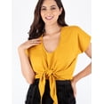thumbnail image 4 of Blusa manga corta con amarre al frente, 4 of 5