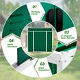thumbnail image 3 of SOLAURA 6'x4' Outdoor Metal Storage Shed Garden Tool Shed with Sliding Double Door and Single Sloping Roof - Green, 3 of 6