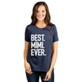 thumbnail image 2 of Best Mimi Ever Women's Fashion Relaxed T-Shirt Tee Heather Navy Large, 2 of 3
