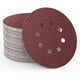 thumbnail image 1 of Discos de lijado Desiderio de 80 piezas, discos de lijado de 125 mm, hojas de lijado, papel de lija de grano 40, 60, 80, 100, 120, 150, 180, 240, 320, 400, 8 orificios redondos, papel autoadhesivo, 1 of 5