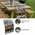 thumbnail image 5 of Cute Dog Claws Table Runner - 120 Inch Long, Kitchen Dining Table Runner Dresser Scarves, Farmhouse Brown Grey Wooden Puppy Pawprints Farmhouse Decor for Coffee Tables Wedding Party Banquet, 5 of 8