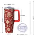 thumbnail image 2 of 30oz Santa Claus Christmas Tumbler with Lid and Straw Stainless Steel Insulated Cup Holiday Gifts for Travel, 2 of 5