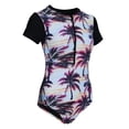 thumbnail image 1 of Bañador con Estampado Árboles Palmeras Vintage Elástico Sin Cable cinturo Vacación para Mujer Ropa Negro 2XL BLESIY traje de baño de una pieza, 1 of 8
