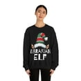thumbnail image 3 of Librarian Elf Christmas Unisex Sweatshirt, S-2XL Holidays Xmas Elves, 3 of 9