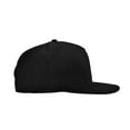thumbnail image 5 of DALIX Premium 5 Panel Wool Blend Hat Flat Bill Cap Snapback (Black), 5 of 5