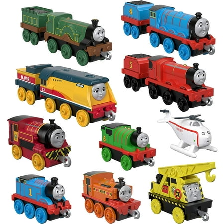 Thomas & Friends Sodor Steamies, 10-Pack of Die-Cast Metal Push-Along Train Engines and Vehicles for Preschool Kids Ages 3 and Up​