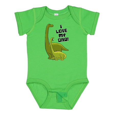 

Inktastic I Love my Dad with Baby and Daddy Brontosauruses Boys or Girls Baby Bodysuit