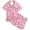 A-Pink116, variant on JAJAHO Girls Pajamas For Kids 2-13Y Satin 2 Piece Sets Cherry Printed Short Sleeve Button Up Shirts And Shorts Set