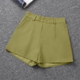 thumbnail image 6 of YTCAMLO Bermuda Shorts for Women Summer Trendy Flat Front Dress Shorts with Pockets Lightweight Knee Length Wide Leg Shorts, 6 of 6
