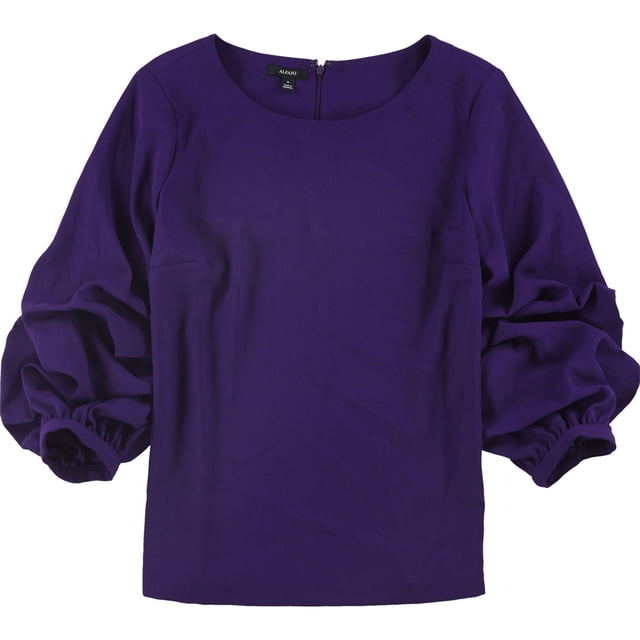 Alfani Blusa de manga globo para mujer, color blanco roto, grande Alfani Pull-over