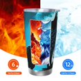 thumbnail image 6 of Bingfone Blue Full Moon Wolf for 20 Oz Stainless Steel Travel Mug Double Wall Water Coffee Cup for Home,Office, Outdoor Works Great for Ice Drinks and Hot Beverage-Straw Three-piece Set, 6 of 8