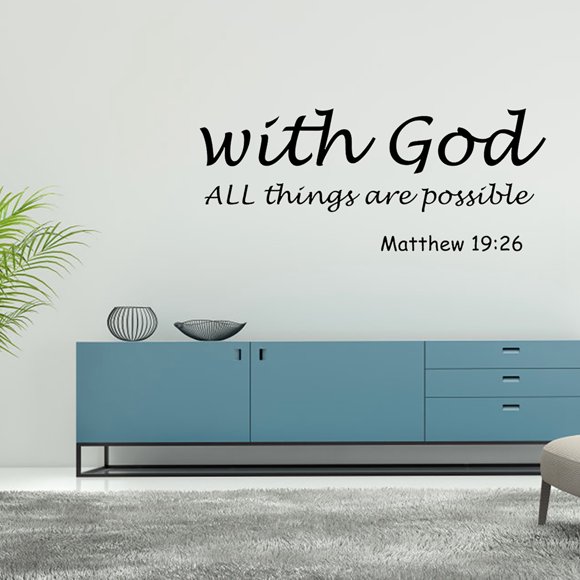 Bible Verse Wall Stickers Prayer Wall Decor Inspirational Quote Wall Decals Removable Modern Letters Decor