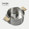 thumbnail image 5 of Stainless Steel Stock Pot - 5.5 Quart Heavy Duty Induction Cooking Pot with Visible Lid for Pasta, Soup, Spaghetti, Bottom Big Stockpot, Deep Cookware for Canning, Boiling, Simmer, 5 of 6