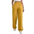 thumbnail image 2 of Stralyhd Wide Leg Womens Sweatpants Baggy Casual Travel Pants Fall Workout Jogger Pants High Waist 2026 Winter Y2k Pants with Pockets Yellow XL, 2 of 4
