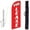 Red, variant on Cobb Promo for Lease Blue 6ft Real Estate Feather Flag with Complete 8ft Pole kit, Ground Spike and Carry Bag