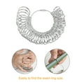 thumbnail image 4 of Anillo Tamaño Medición Herramienta Juego con Blanco Dedo Tamaño Calibre y Inoxidable Acero Reutilizables Anillos Tamaño EU 41-76 Plateado Tono, 4 of 5