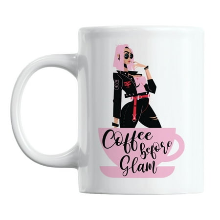 

Coffee Before Glam Fashion Lover White Ceramic Coffee & Tea Mug (11oz)