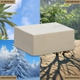 thumbnail image 4 of ESSENTIAL LOUNGER 35 inch Square Propane Fire Pit Table, 50,000 BTU Outdoor Concrete Firepit Table for Garden＆Patio, with Glass Wind Guard, Propane Tank Metal Stand and Waterproof Cover, Grey, 4 of 15