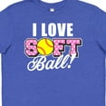 thumbnail image 4 of Inktastic I Love Softball with Softball Replacing O with White Text Youth T-Shirt, 4 of 5