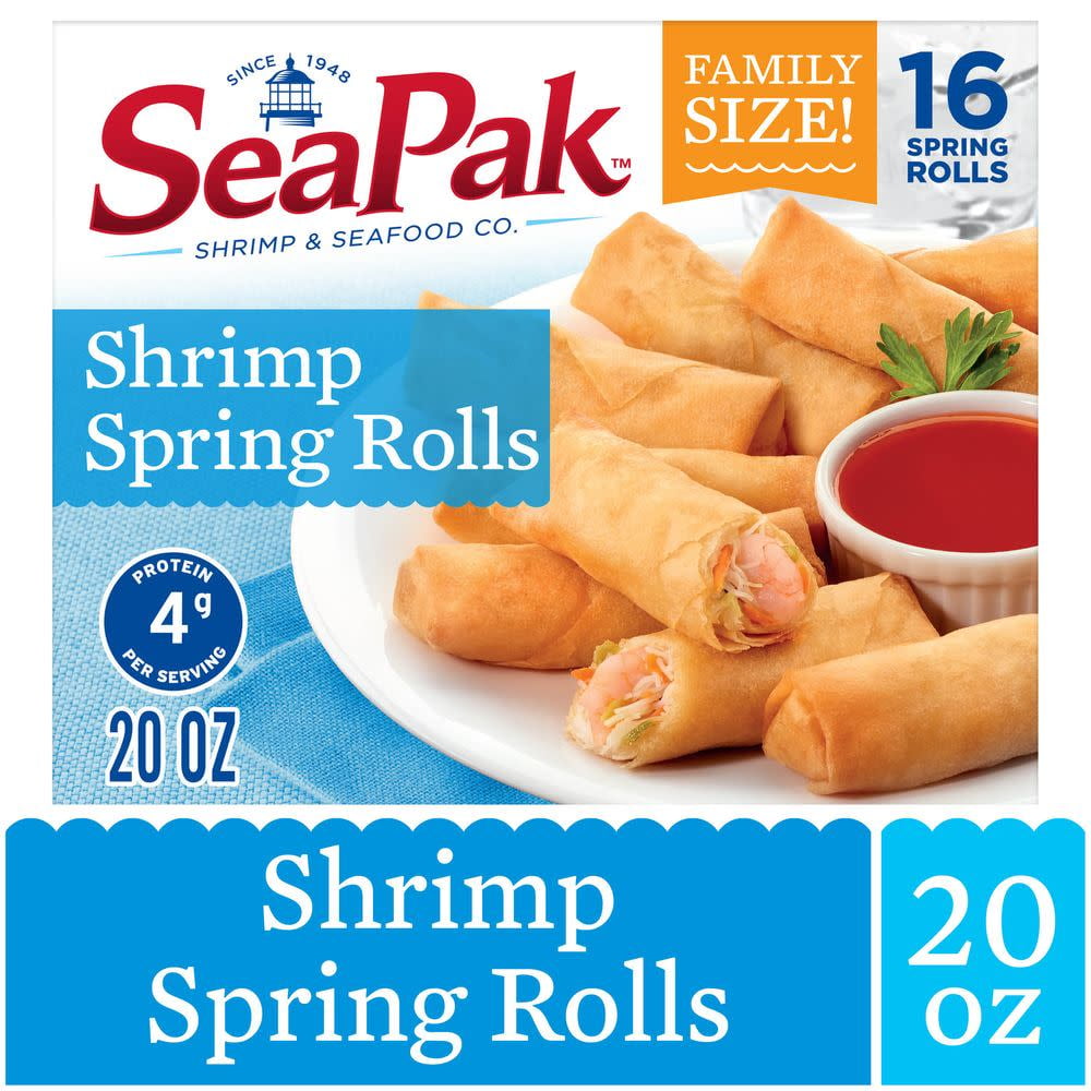 SeaPak Shrimp Spring Rolls With Sweet Chili Sauce, Easy To Bake, Frozen