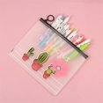 thumbnail image 3 of Matte Transparent Zipper File Bag Portable Large Capacity Socks Mask Storage Bag For Home Office School Accessories, 3 of 3
